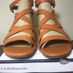 NWT Croft & Barrow Women's Gladiator Sandals Sz 9W